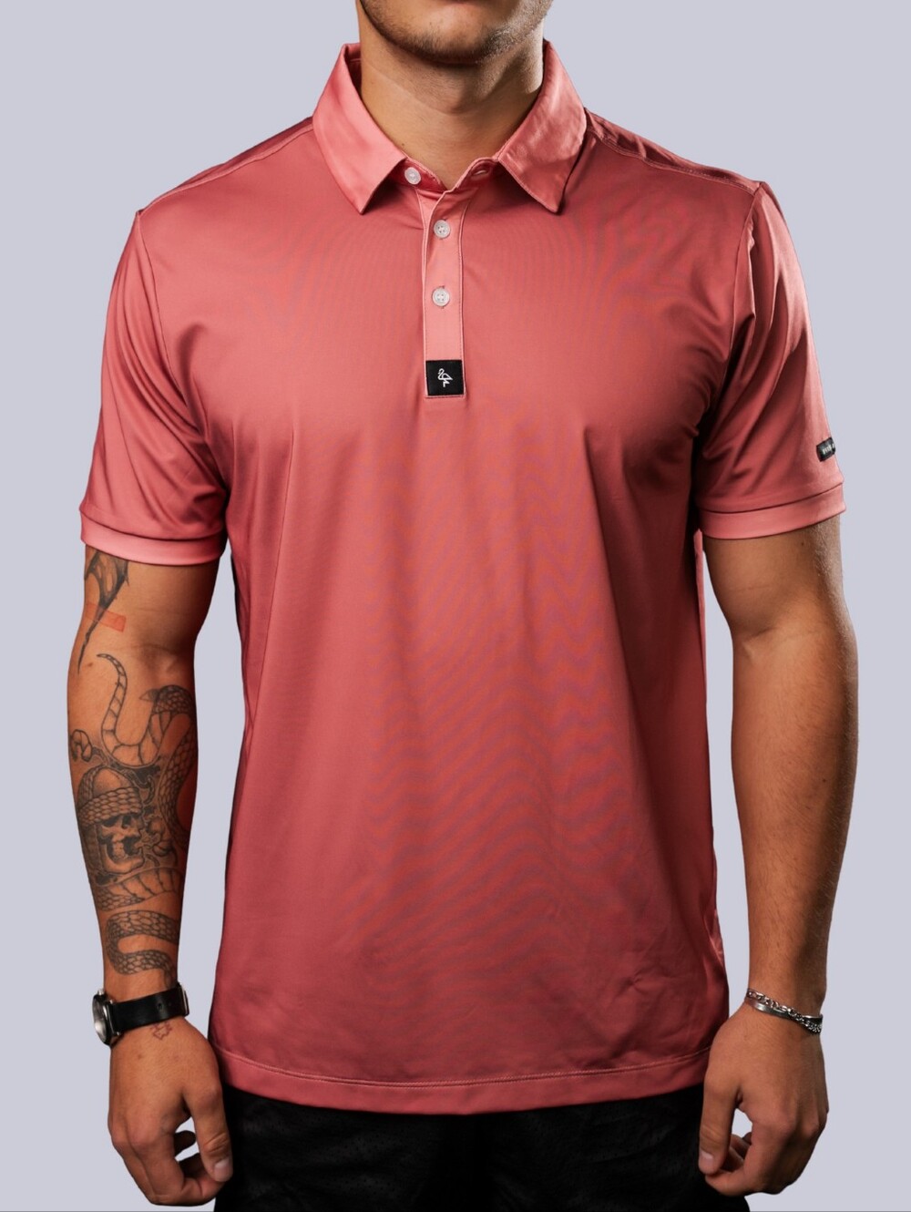 Byrdgang Mens Golf Dusty Rose Polo Size 2XL